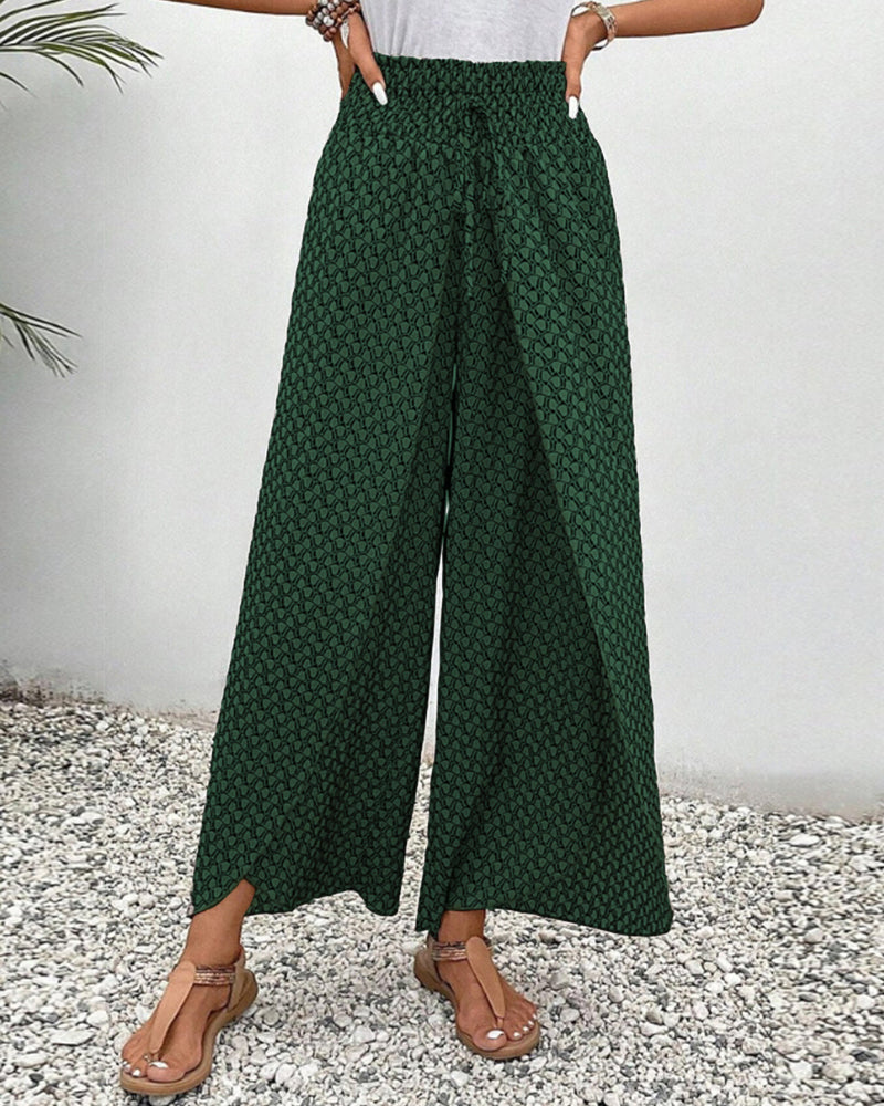 Lalia | Pantalon à motifs géométriques avec jambe évasée