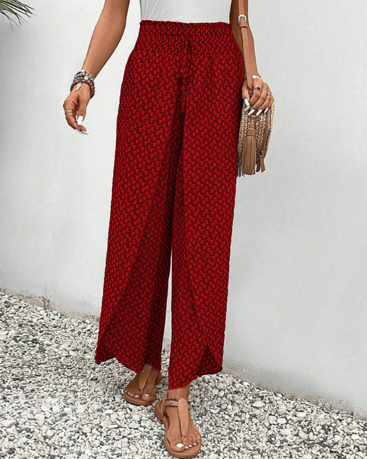 Lalia | Pantalon à motifs géométriques avec jambe évasée