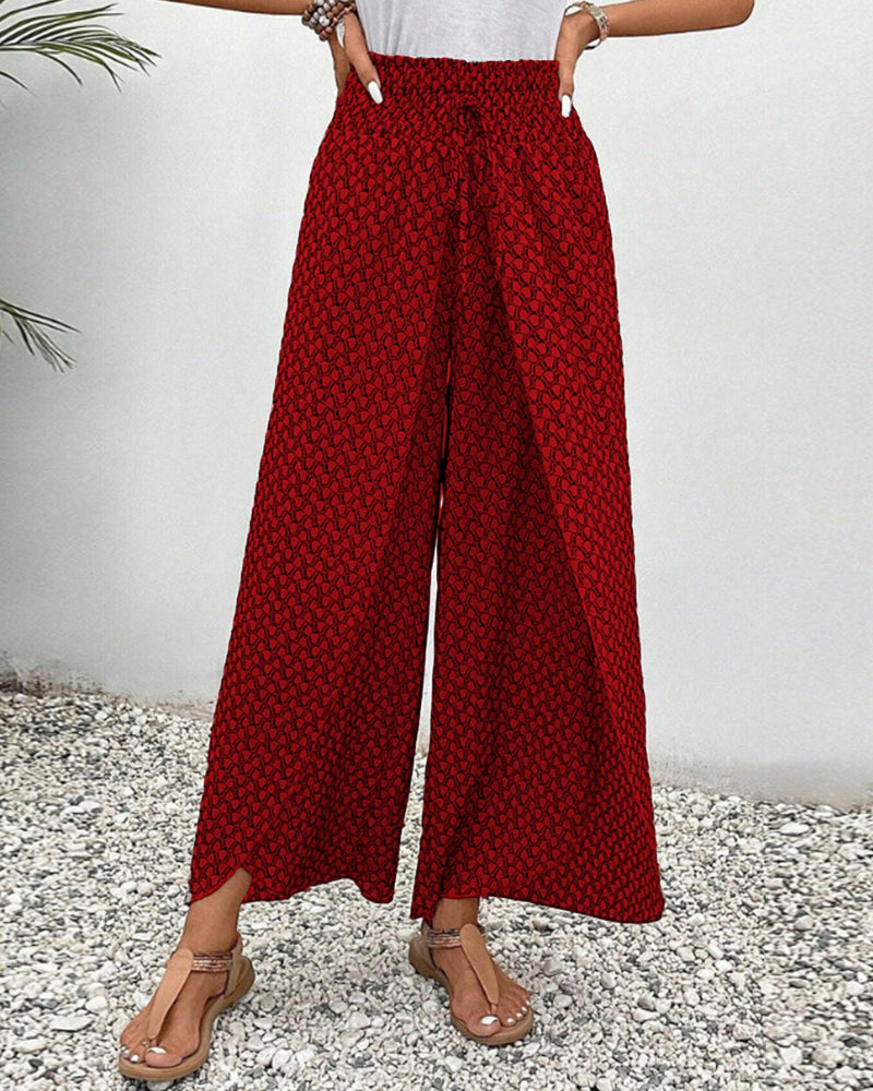 Lalia | Pantalon à motifs géométriques avec jambe évasée