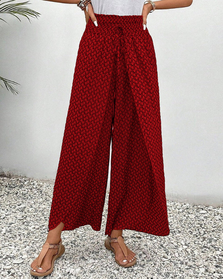 Lalia | Pantalon à motifs géométriques avec jambe évasée