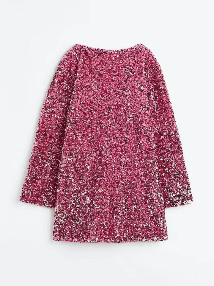 Muonnana | robe à paillettes avec nœud et fermeture à nœud