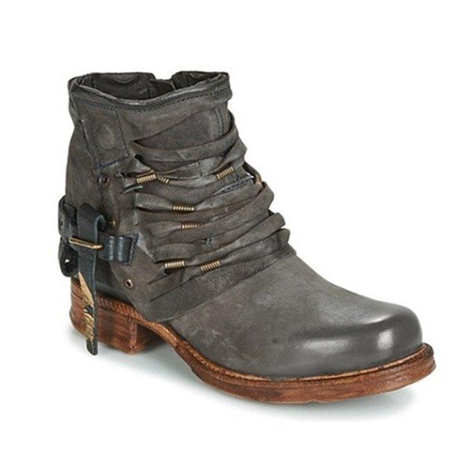 Ariala | Bottes en cuir rétro pour femmes