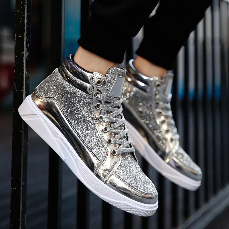Neiraxa | Baskets montantes brillantes pour hommes