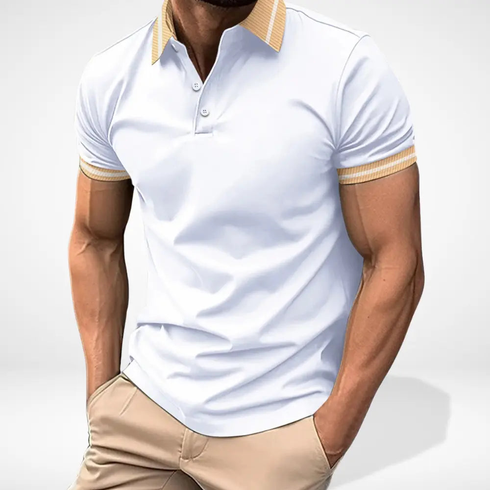 Aliner manches courtes à col contrasté pour Homme – Leei