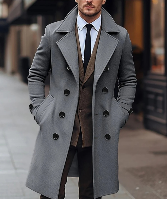 Neinal | Manteau élégant à double boutonnage homme