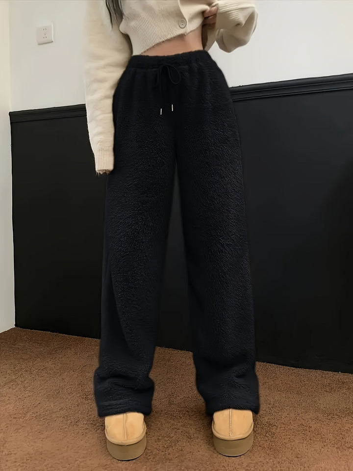 Veorana | Pantalon en peluche taille haute pour femmes