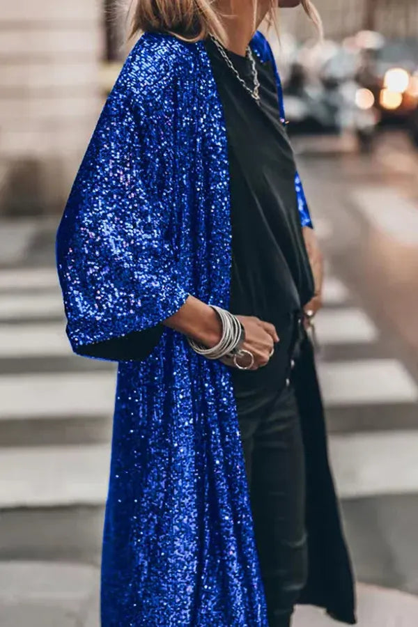 Naayala - Glamour - Kimono en paillette avec des trous de serrure