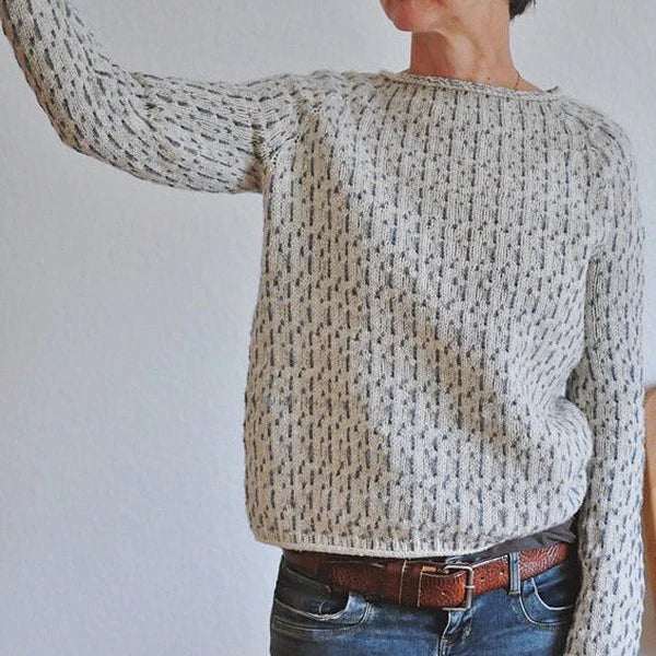 Molinena | Élégant pull gris avec encolure bateau