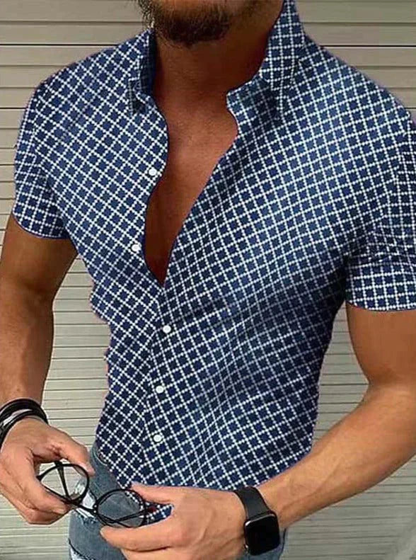 Leiral | Chemise à manches courtes Plaid pour hommes