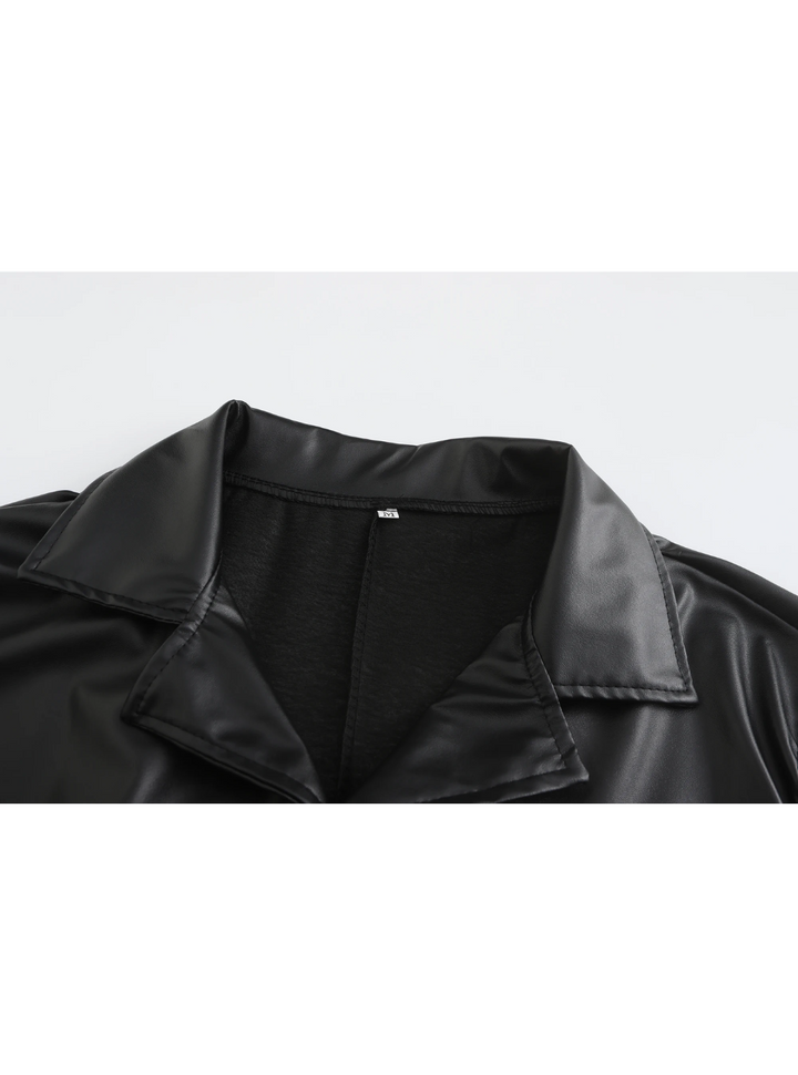 Noinan | Manteau long en cuir homme