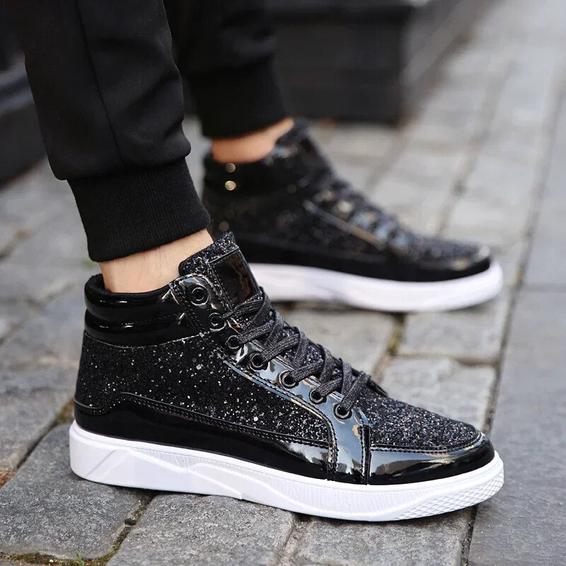 Neiraxa | Baskets montantes brillantes pour hommes