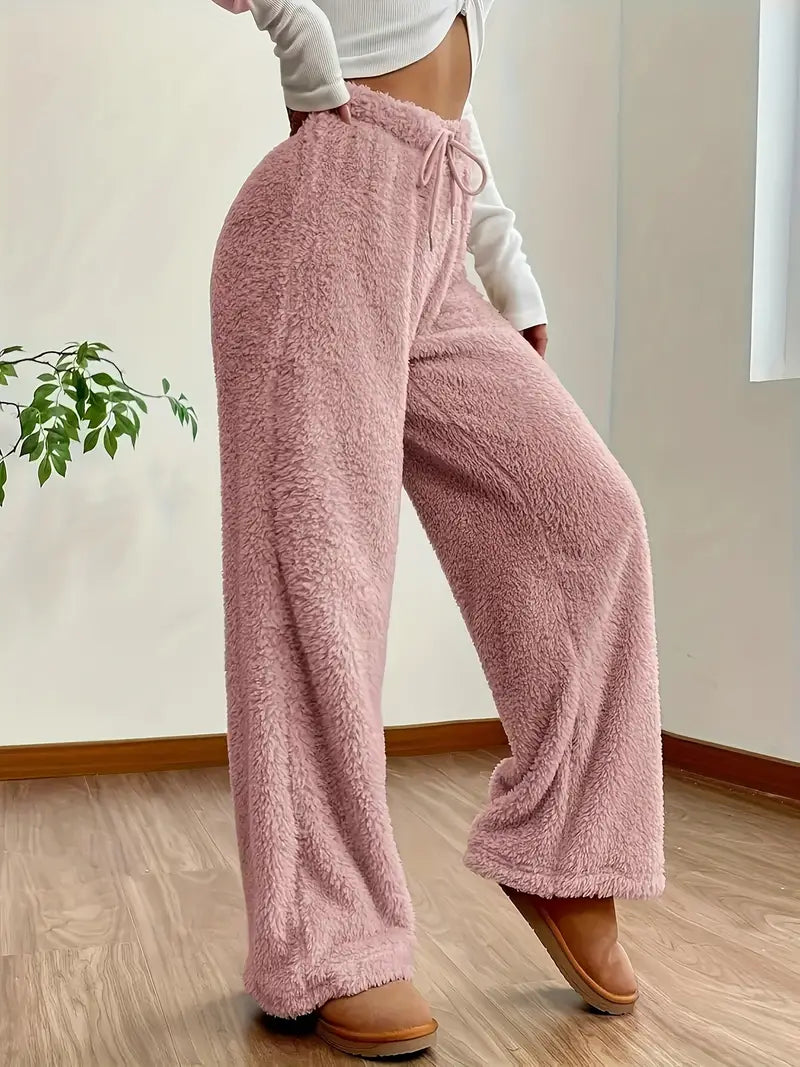 Veorana | Pantalon en peluche taille haute pour femmes
