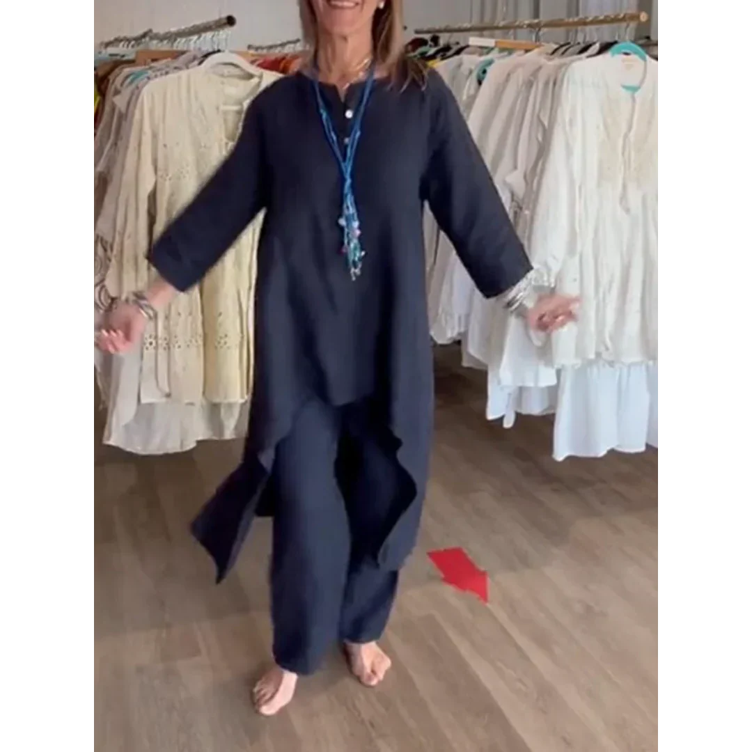 Raayama | Costume uni en lin pour femmes