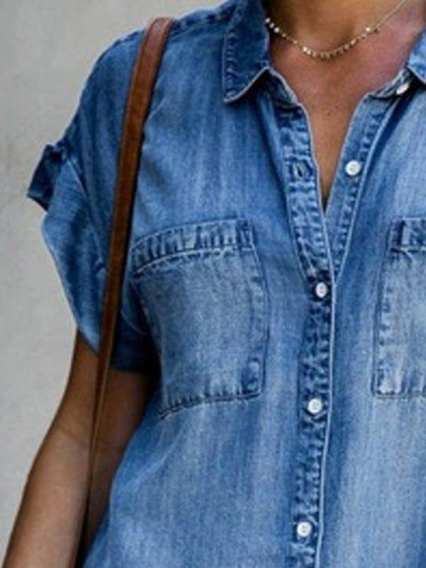 Eunaxa | Robe denim urbaine