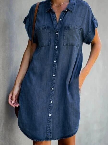 Eunaxa | Robe denim urbaine