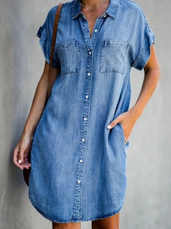 Eunaxa | Robe denim urbaine