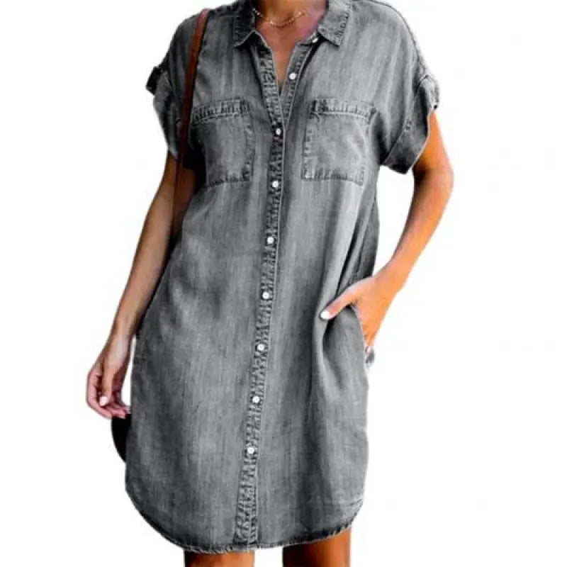 Eunaxa | Robe denim urbaine