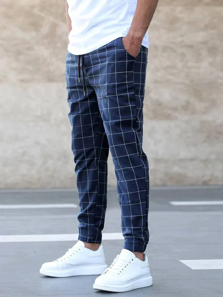 Roonnar | Pantalon élégant avec motif de grille