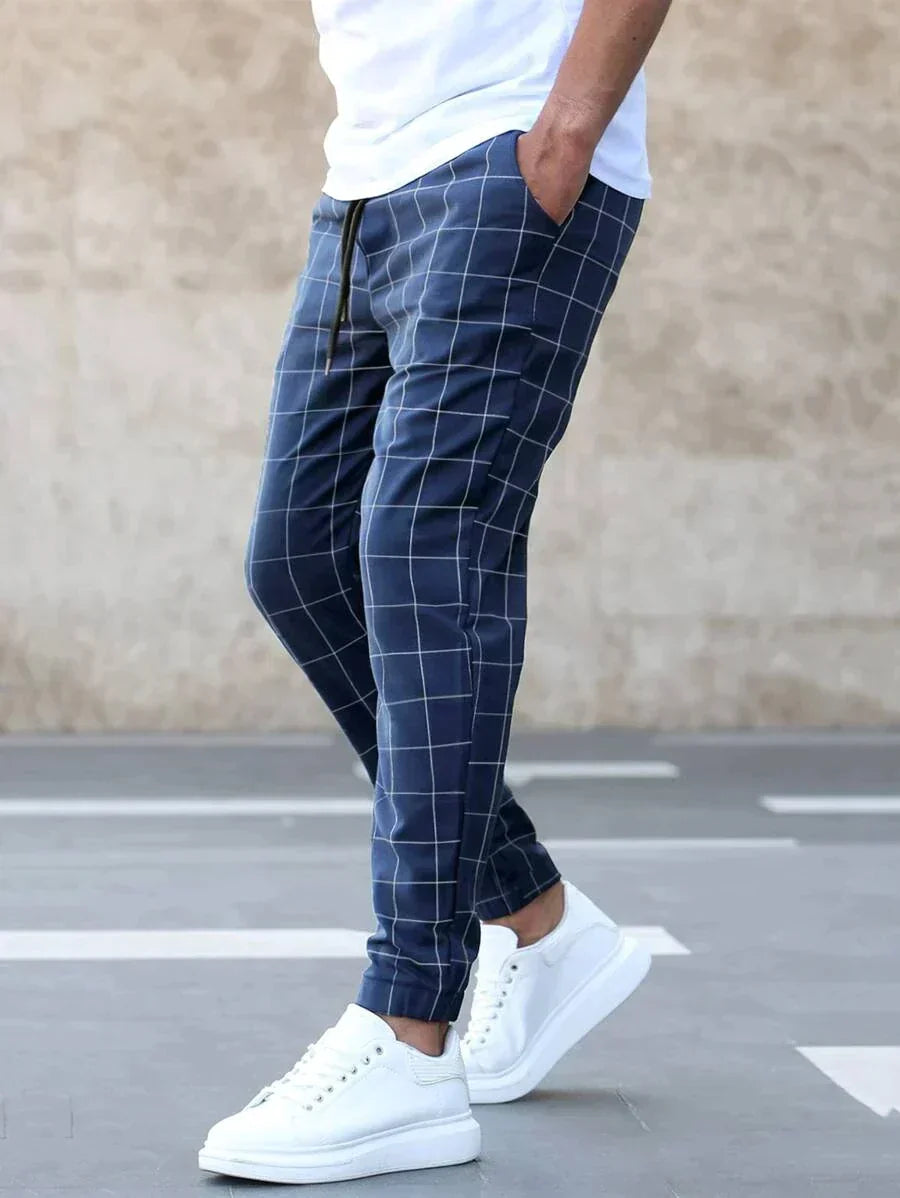 Roonnar | Pantalon élégant avec motif de grille