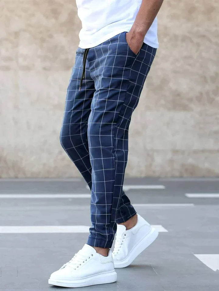 Roonnar | Pantalon élégant avec motif de grille