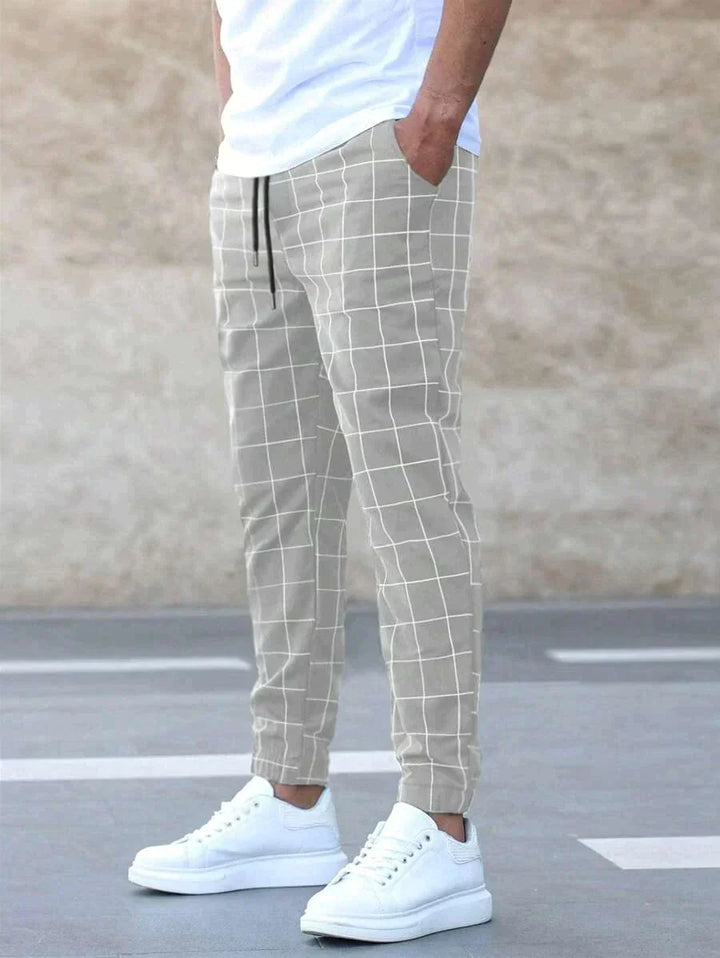 Roonnar | Pantalon élégant avec motif de grille