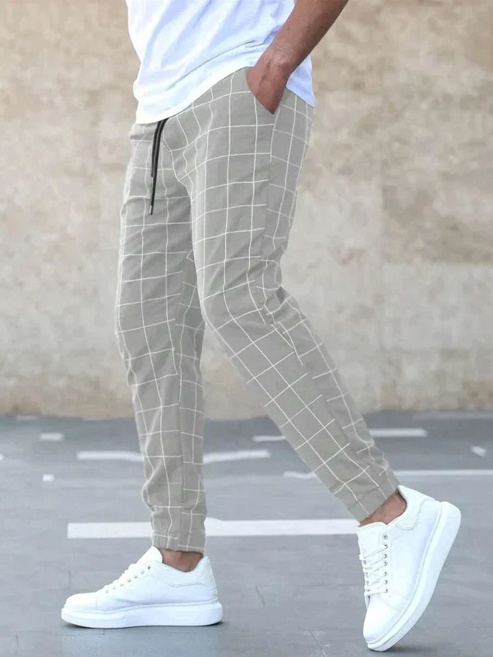 Roonnar | Pantalon élégant avec motif de grille