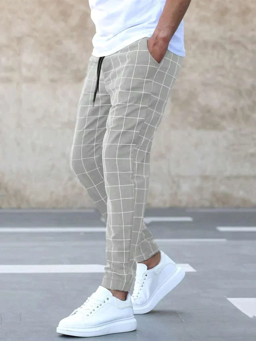 Roonnar | Pantalon élégant avec motif de grille