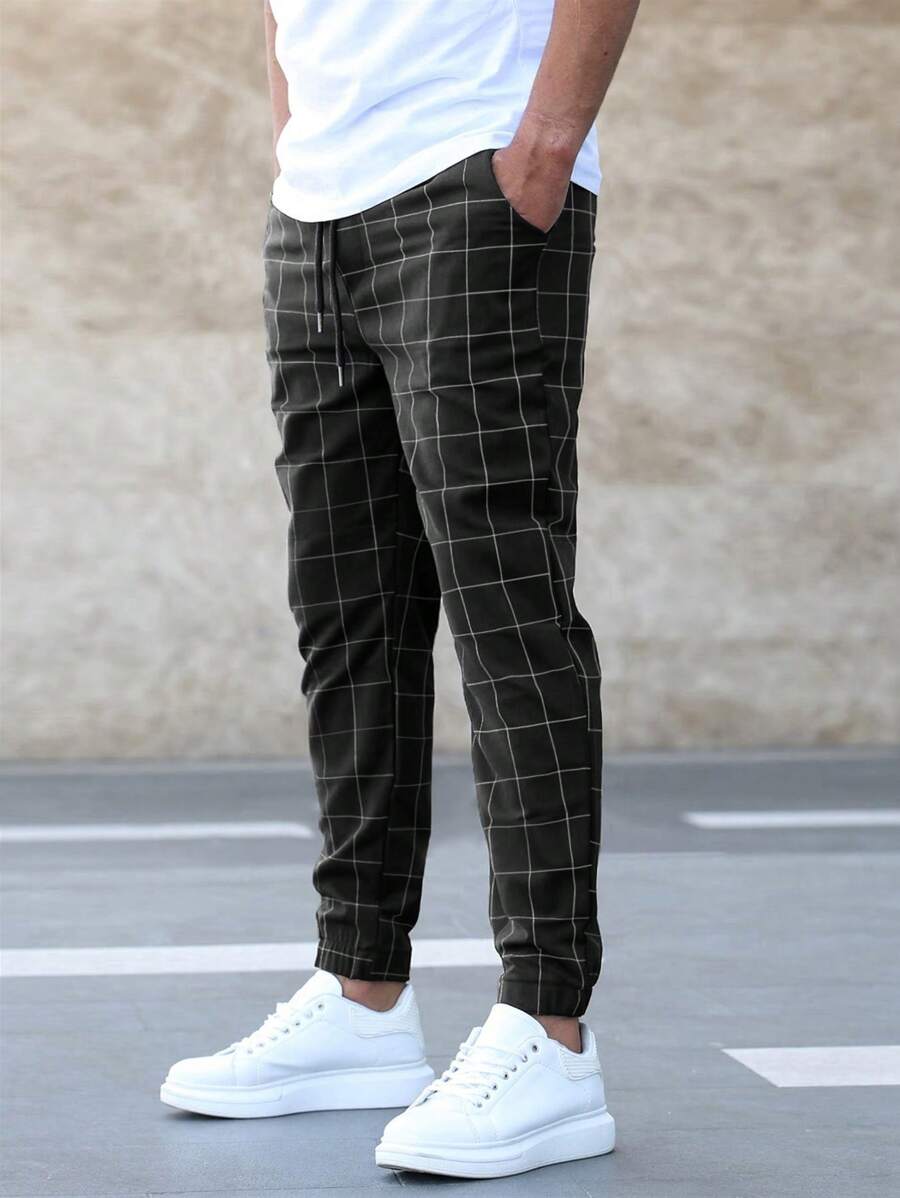Roonnar | Pantalon élégant avec motif de grille