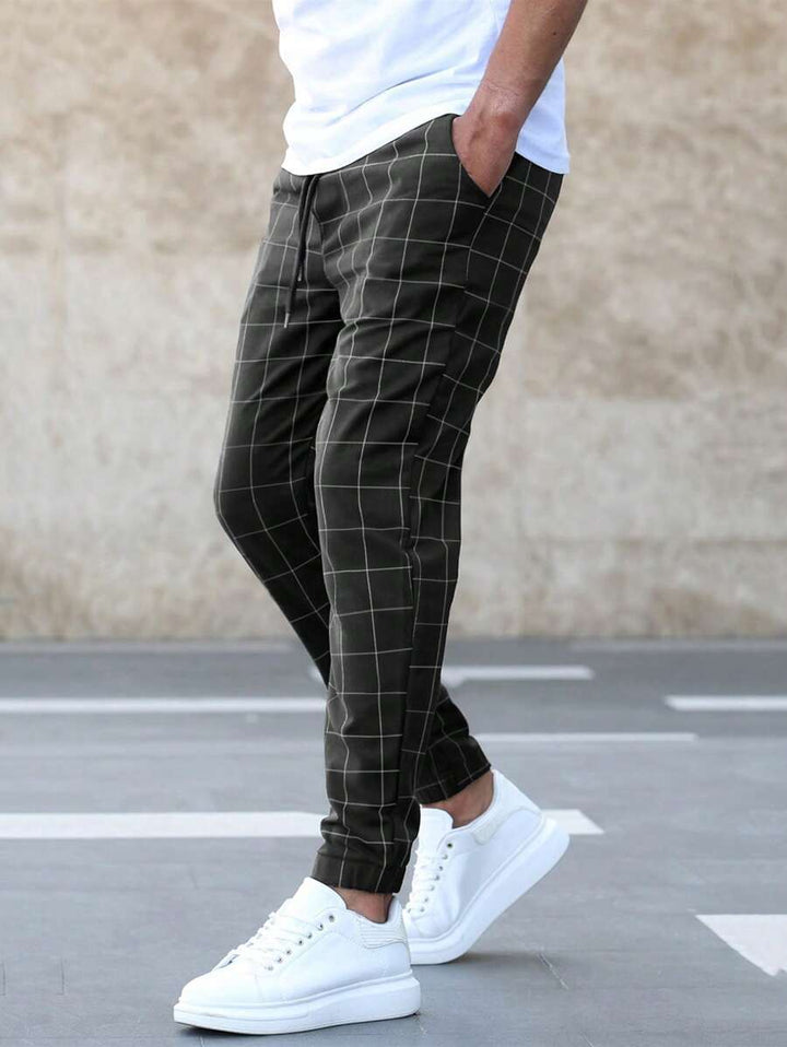 Roonnar | Pantalon élégant avec motif de grille