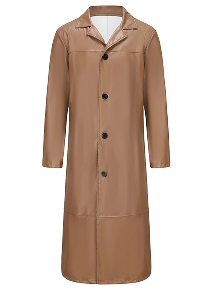 Noinan | Manteau long en cuir homme