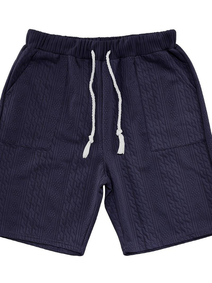 Seanas | Combinaison décontractée en short jacquard pour hommes