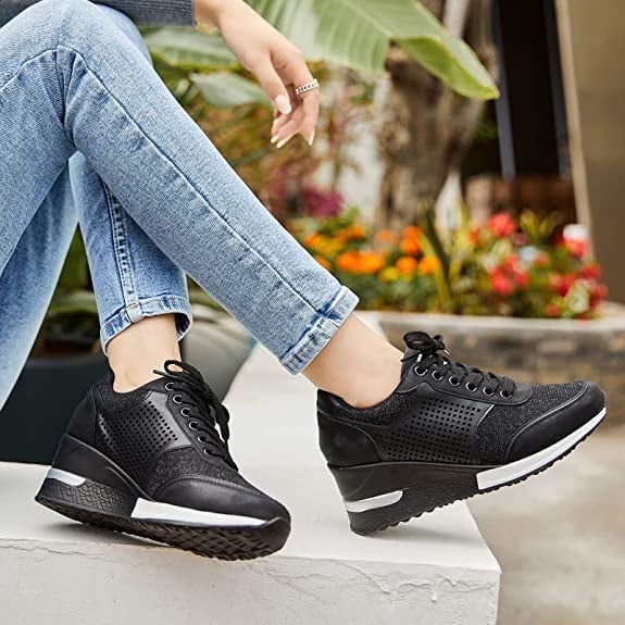 Raunara | Chaussures de sport orthopédiques à talon compensé