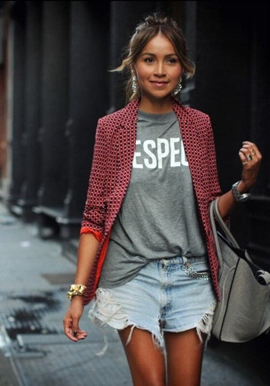 Raevama | Veste à carreaux rouge pour femmes