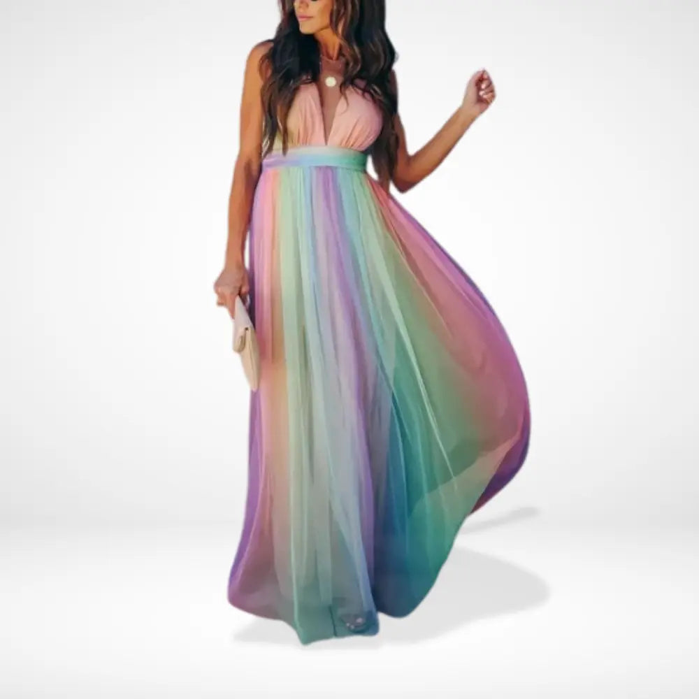 Leuna longue de cocktail fluide et dégradée pour Femme - Lezx