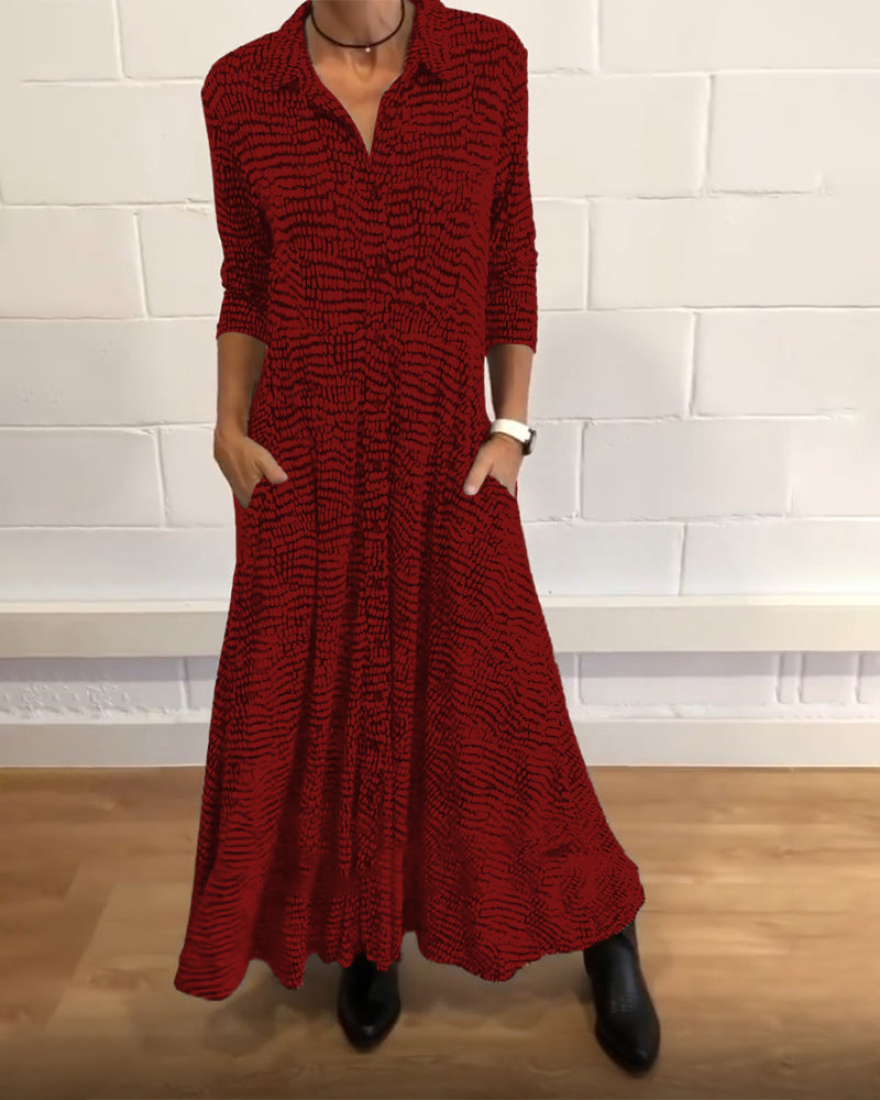 Rievaxa | Robe Imprimée V-Neck