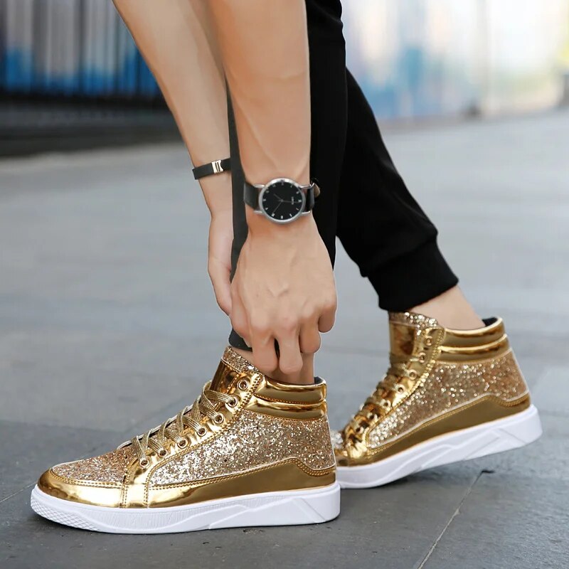 Neiraxa | Baskets montantes brillantes pour hommes