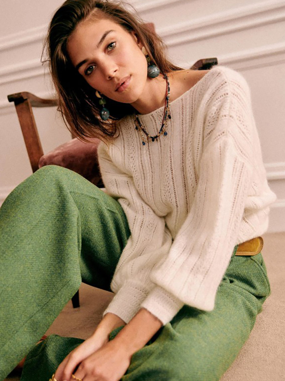 Aoraexa | Manches longues Col V En vrac Pulls Femmes