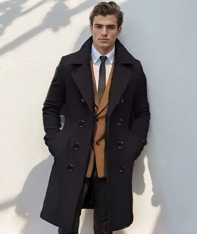 Neinal | Manteau élégant à double boutonnage homme