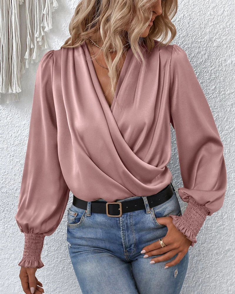 Muellela | Blouse élégante avec décolleté en V