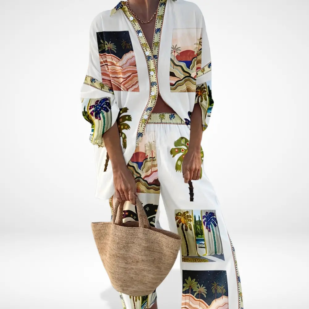 Viana coordonné à imprimé tropical graphique pour Femmes - Melva