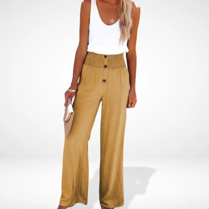 Reonnama ample taille froncée boutonnée pour Femme - Caitlin