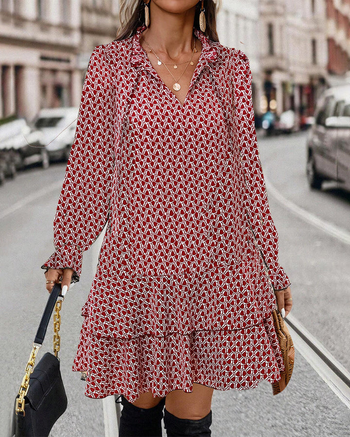 Vaellema | Luna robe imprimée à manches longues