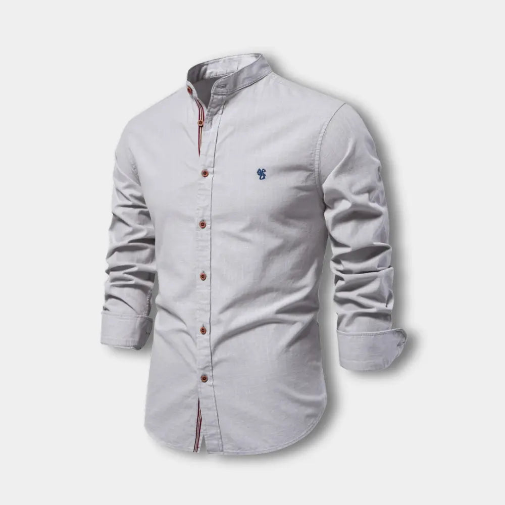 Neunal col mao à boutons contrastés pour Homme – Mukul