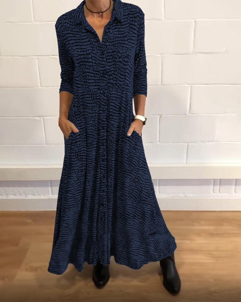 Rievaxa | Robe Imprimée V-Neck