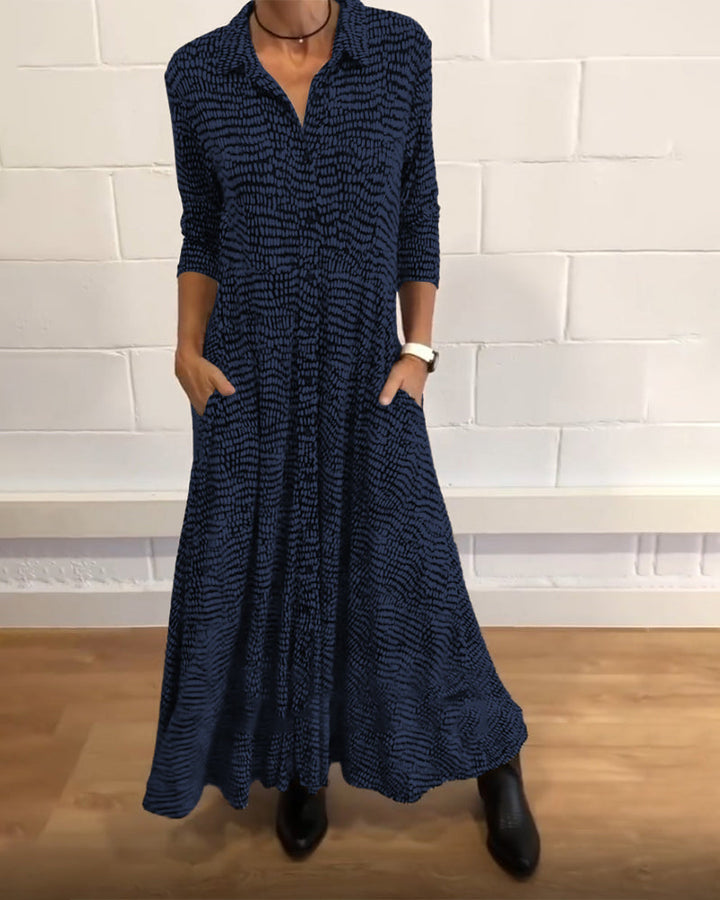 Rievaxa | Robe Imprimée V-Neck