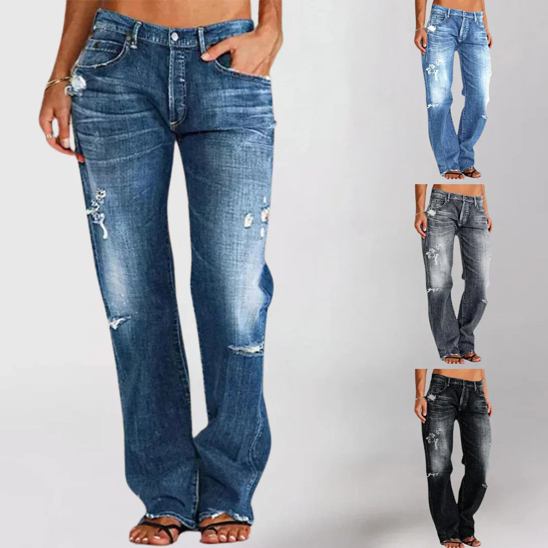 Reoraena | Jean élégant taille haute pour femmes