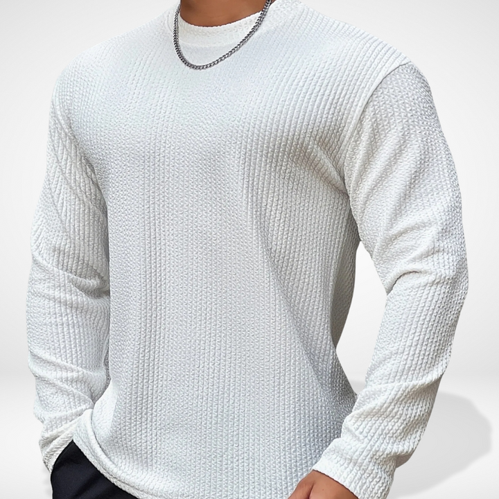 Laayner manches longues à maille texturée pour Homme – Fredin