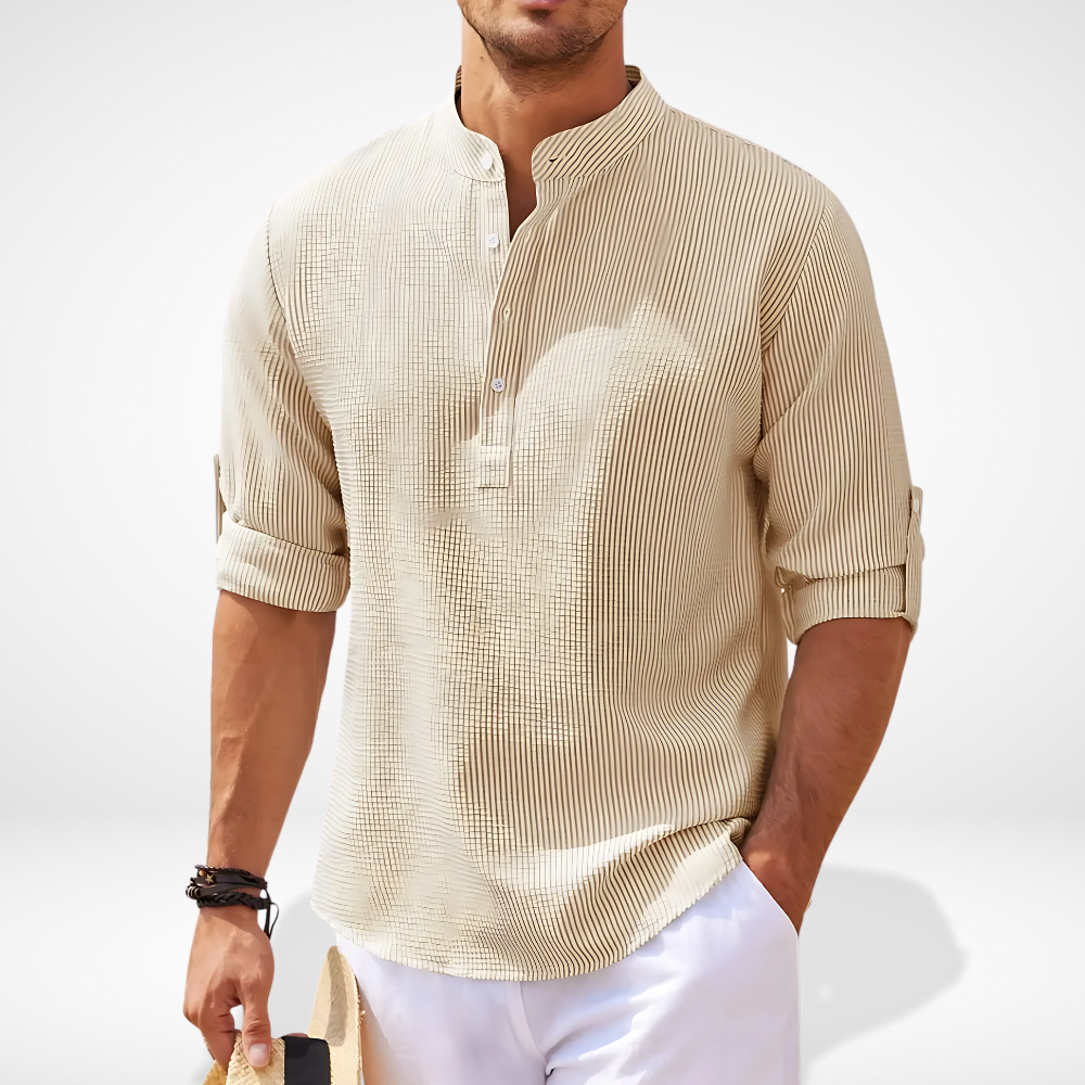 Rielleal Henley à texture légère pour Homme - Bron