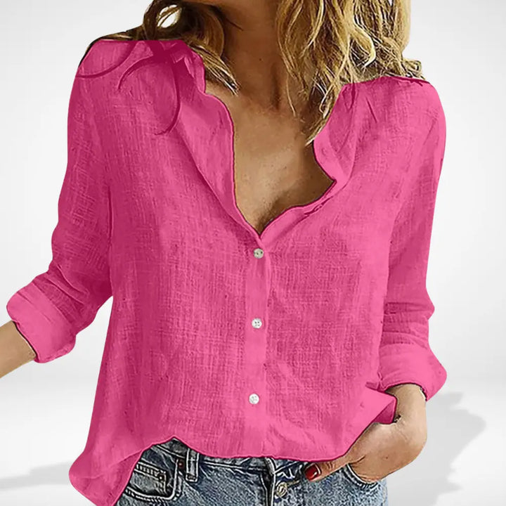Soarasa fluide à col fendu chic pour Femme – Aira