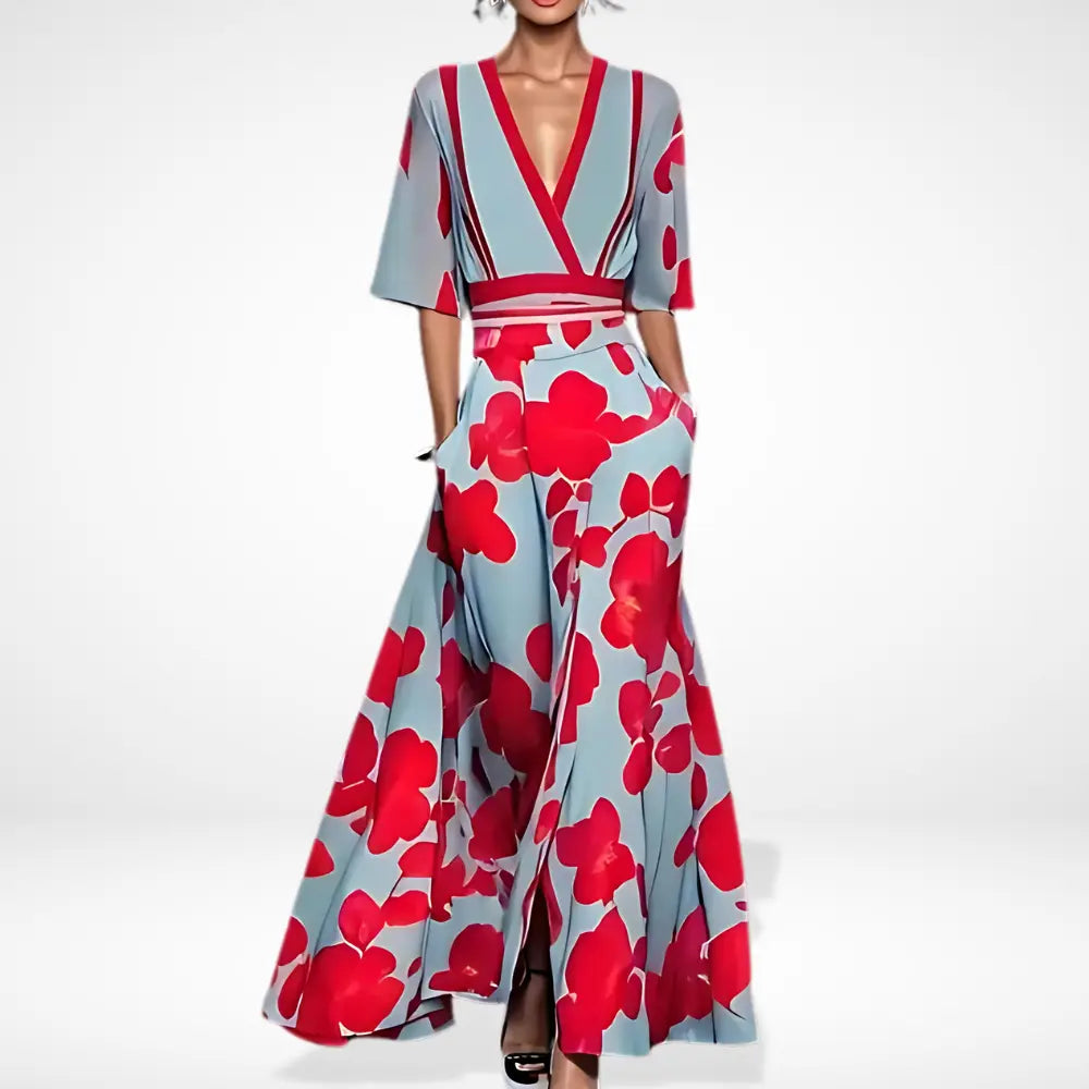 Niirala cocktail maxi à imprimé floral éclatant pour Femme - Rose